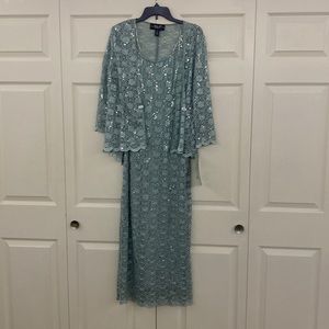 NWT R&M Richards 2 piece Jacket and Dress Blue